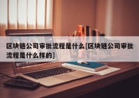 区块链公司审批流程是什么[区块链公司审批流程是什么样的]